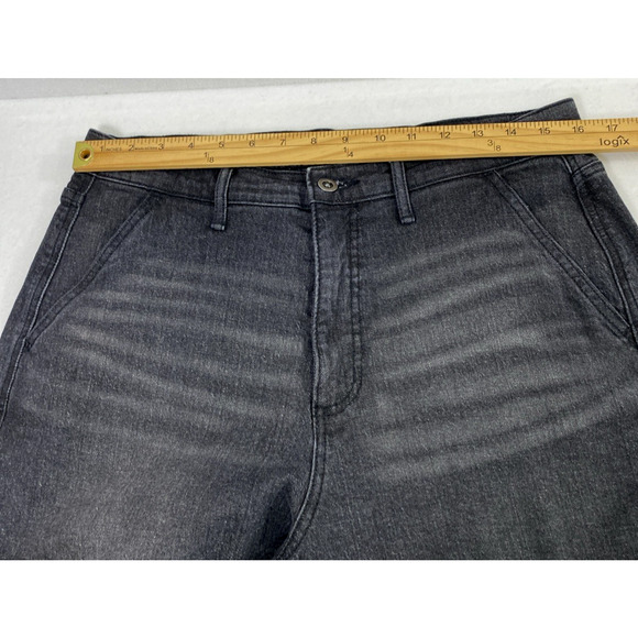 Jessica Simpson Cargo Jeans Women Size 10 High Rise Black Denim Wide Leg Pockets - Picture 7 of 13